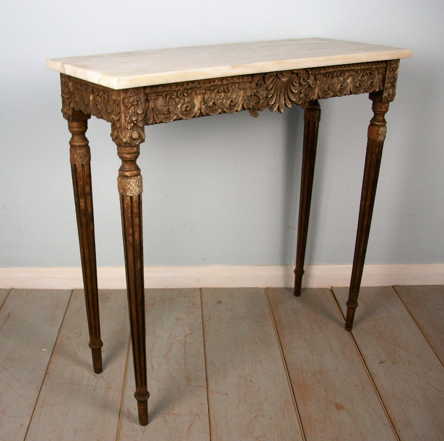 Small French 19th Century marble top side table